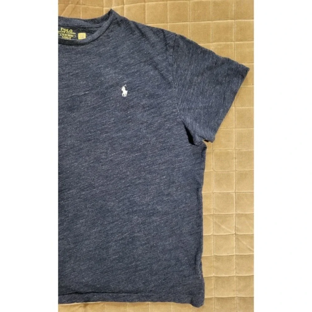 Polo Ralph Lauren Shirt Adult Extra Large Blue Crew Neck 100% Cotton Pocket Pony
